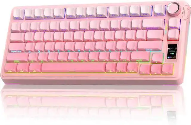 Main image of USB Keyboard WISDUM AULA S75 PRO Wireless Mechanical Keyboard with Screen&Knob, Tri-Mode Hot Swappable Gaming Keyboard 75%, Pre-lubed Switches, RGB Backlit, Side Printed PBT Keycaps, Creamy Sounding C