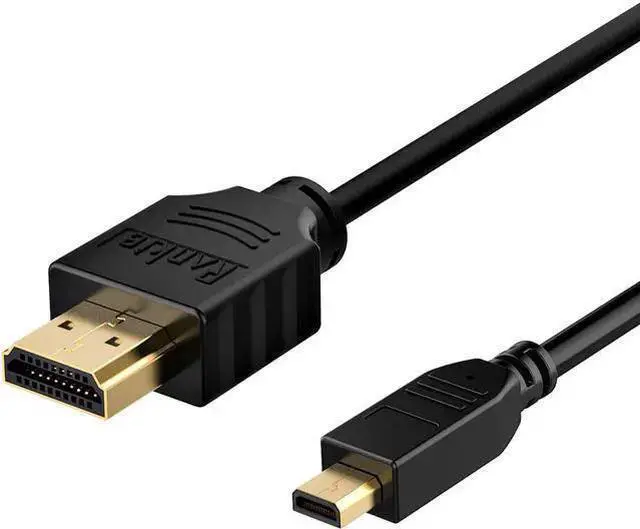 Alt view image 2 of 7 - WISDUM Micro HDMI to HDMI Cable, High-Speed HDMI to Micro HDMI HDTV Cable - 6FT Supports Ethernet, 3D, 4K and Audio Return