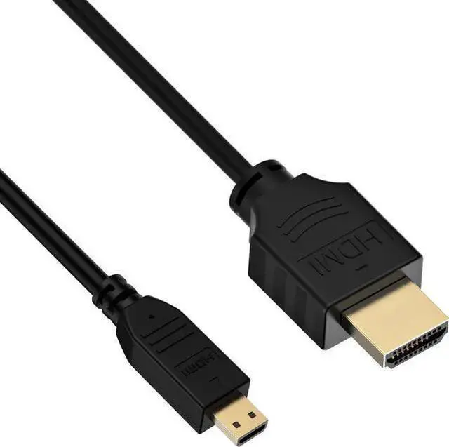 Alt view image 5 of 7 - WISDUM Micro HDMI to HDMI Cable, High-Speed HDMI to Micro HDMI HDTV Cable - 6FT Supports Ethernet, 3D, 4K and Audio Return
