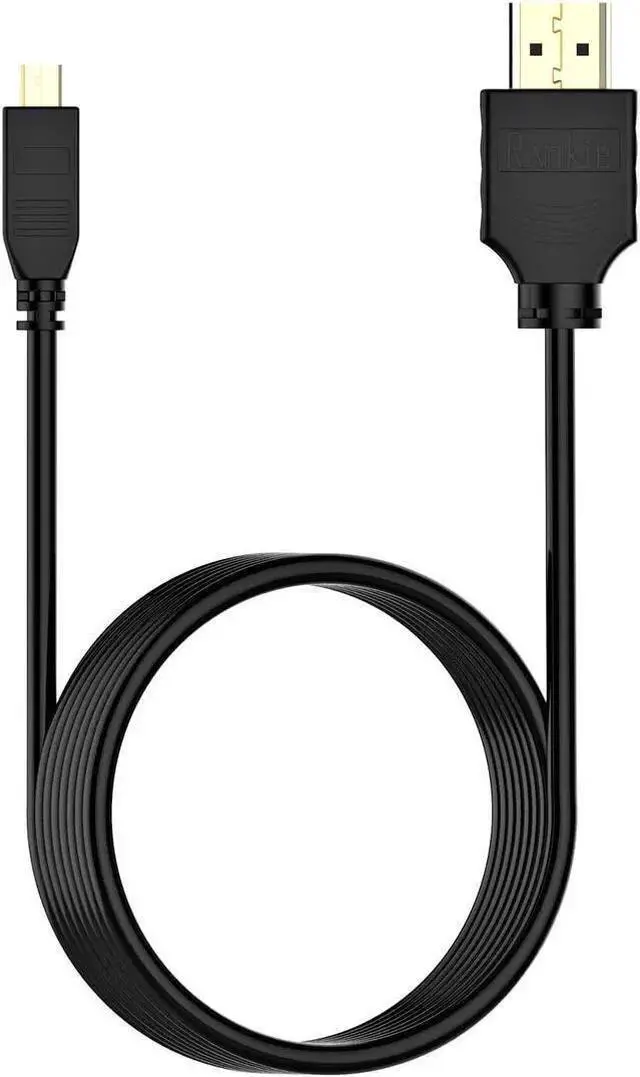 Alt view image 7 of 7 - WISDUM Micro HDMI to HDMI Cable, High-Speed HDMI to Micro HDMI HDTV Cable - 6FT Supports Ethernet, 3D, 4K and Audio Return