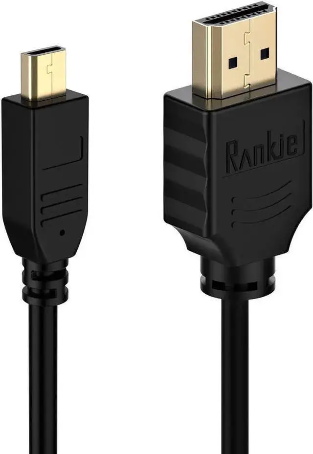 Alt view image 6 of 7 - WISDUM Micro HDMI to HDMI Cable, High-Speed HDMI to Micro HDMI HDTV Cable - 6FT Supports Ethernet, 3D, 4K and Audio Return
