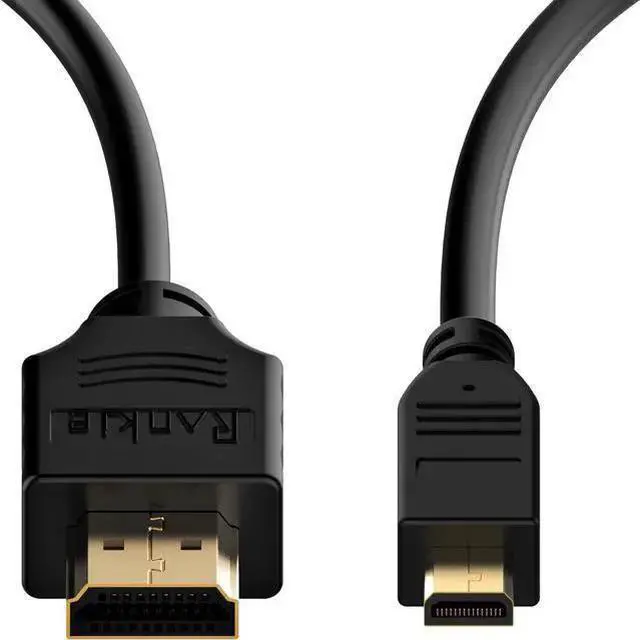 Alt view image 4 of 7 - WISDUM Micro HDMI to HDMI Cable, High-Speed HDMI to Micro HDMI HDTV Cable - 6FT Supports Ethernet, 3D, 4K and Audio Return