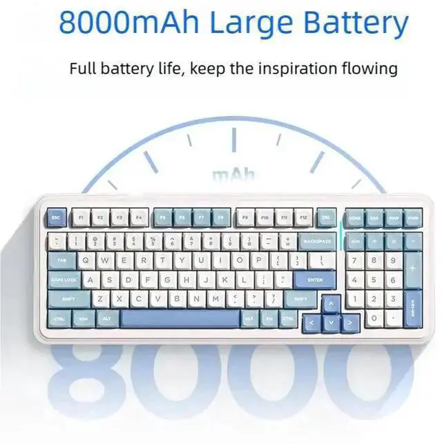 Alt view image 4 of 5 - USB Keyboard WISDUM MCHOSE K99 V2 Wireless Gaming Keyboard, Gasket Mechanical Keyboard, BT5.0/USB-C/2.4GHz Wireless keyboard, with 6-Layer Padding, 8000mAh Battery, Hot Swappable, NKRO for Win/Mac/Lin