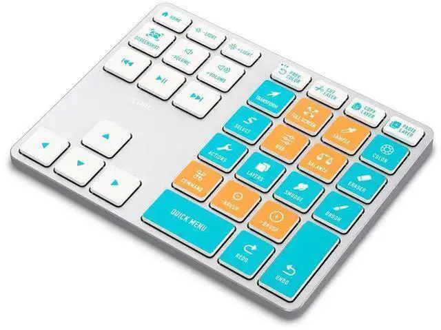 Main image of USB Keyboard WISDUM JCPAL ProGuide Wireless Keyboard for Procreate - Bluetooth Rechargeable Macro Pad Mini Keyboard for Procreate with 35 Color-Coded Buttons