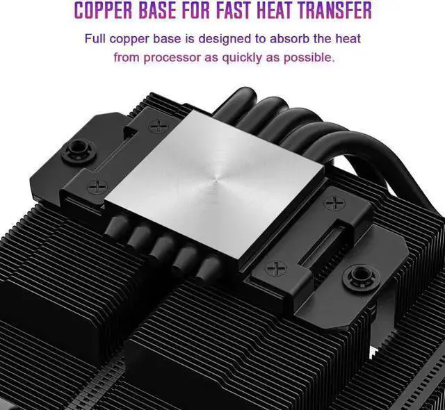 Alt view image 2 of 7 - Gadget WISDUM ID-COOLING IS-55 ARGB CPU Cooler Low Profile 57mm Height CPU Air Cooler ARGB 5 Heatpipes 120x120x15mm Slim Fan, Desktop CPU Fan for LGA1700/115X/1200; AM4/AM5