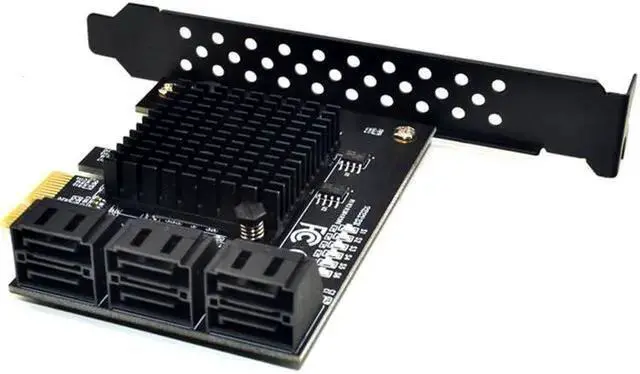 Alt view image 3 of 5 - RAID Controller WISDUM PCIE to SATA Card Expansion Adapter 6 Port SATA III 6G for SSD HDD IPFS Mining
