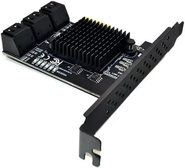 Alt view image 4 of 5 - RAID Controller WISDUM PCIE to SATA Card Expansion Adapter 6 Port SATA III 6G for SSD HDD IPFS Mining