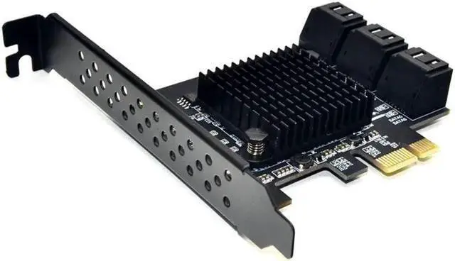 Alt view image 5 of 5 - RAID Controller WISDUM PCIE to SATA Card Expansion Adapter 6 Port SATA III 6G for SSD HDD IPFS Mining