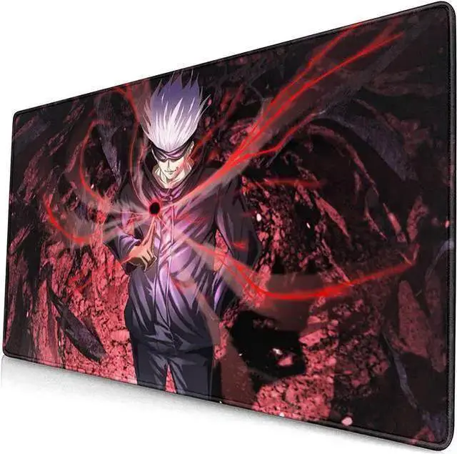 Main image of USB Keyboard WISDUM Large Mouse Pad, Extended Gaming Mousepad Non-Slip Base Keyboard Pad,Desk Mat 24" x 14" in, Anime Mouse Pad (Japanese Anime Jujutsu Kaisen Satoru Gojo)