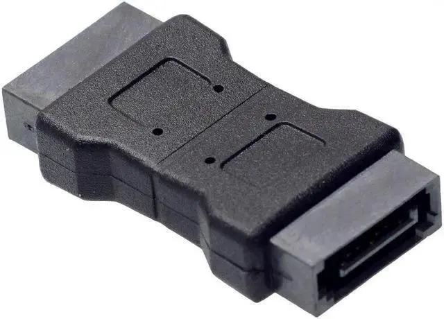 Alt view image 2 of 6 - Gadget WISDUM High quanlity 7PIN SATA 3.0 data male to male Port adapter straight angle 7P Serial ATA III 6Gbps Jack Connector Coupler