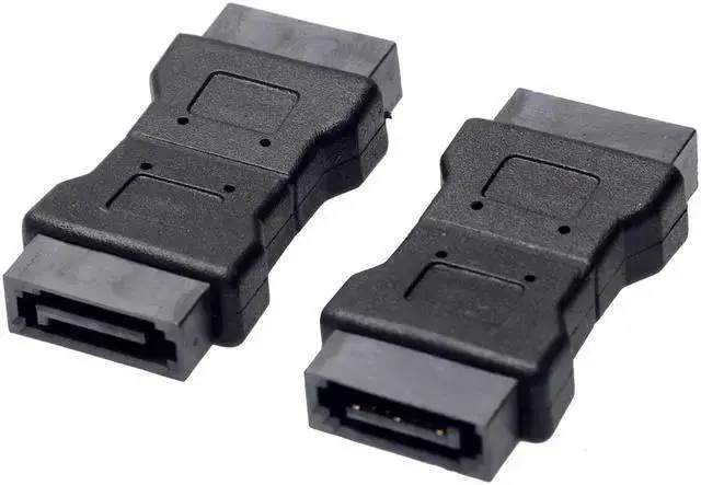 Alt view image 4 of 6 - Gadget WISDUM High quanlity 7PIN SATA 3.0 data male to male Port adapter straight angle 7P Serial ATA III 6Gbps Jack Connector Coupler