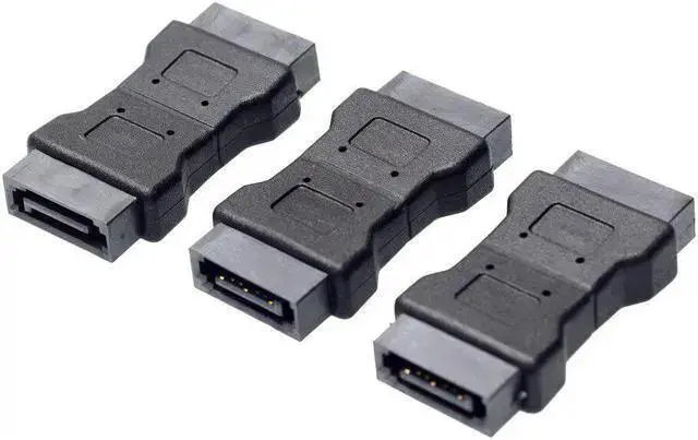Alt view image 3 of 6 - Gadget WISDUM High quanlity 7PIN SATA 3.0 data male to male Port adapter straight angle 7P Serial ATA III 6Gbps Jack Connector Coupler