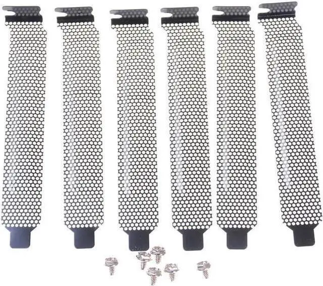 Main image of Gadget WISDUM 5pcs/lot Black Hard Steel PCI Slot Covers Bracket w/ Screws, Full Profile Expansion Dust Filter Blanking Plate for PCI