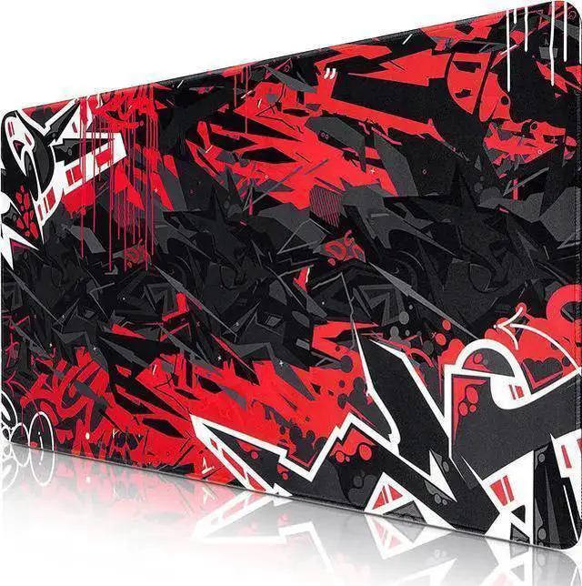 Main image of USB Keyboard WISDUM Gaming Mouse Pad Extended Mouse Pad 31.5x15.7inch XXL Large Big Computer Keyboard Mouse Mat Desk Pad with Non-Slip Base and Stitched Edge for Home Office Gaming Work (Black Red)
