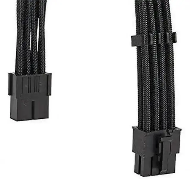 Alt view image 4 of 4 - Power Cable WISDUM Extension Power Supply Cable Kit 18AWG EPS 8-P+PCI-8-P with Cable Combs for PSU to Motherboard/GPU (Black PCI 8+EPS 8)