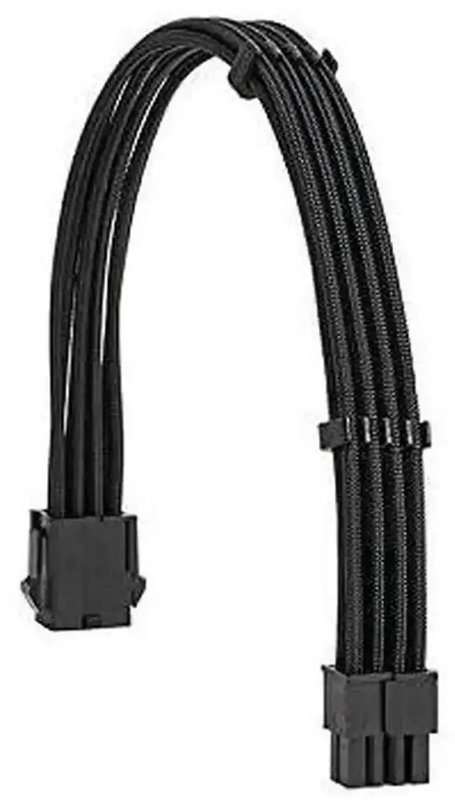 Alt view image 2 of 4 - Power Cable WISDUM Extension Power Supply Cable Kit 18AWG EPS 8-P+PCI-8-P with Cable Combs for PSU to Motherboard/GPU (Black PCI 8+EPS 8)