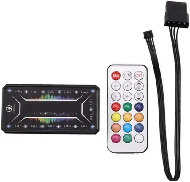 Main image of Gadget WISDUM Computer PC Case Fan Control Board RGB Fan Remote Control Switch Colors Control Panel Can Insert 10 RGB Fans(1 Controller)