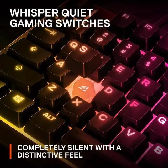 Alt view image 3 of 7 - USB Keyboard WISDUM Apex 3 TKL RGB Gaming Keyboard Compact Tenkeyless Design, 8-Zone RGB, IP32 Water & Dust Resistant, Whisper Quiet Switches, Anti-Ghosting Black