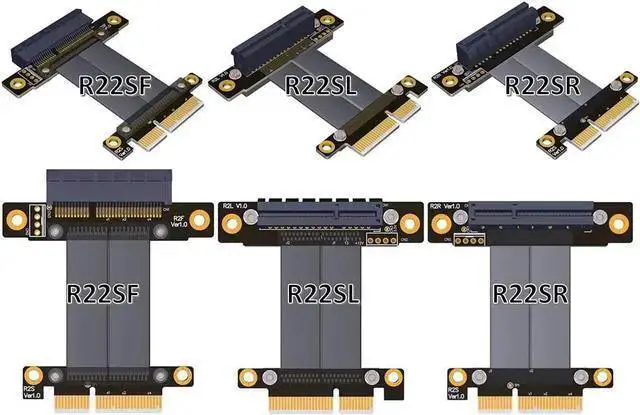 Alt view image 3 of 3 - Gadget WISDUM ADT-Link PCIe 3.0 x4 Extension Cable 32G/BPS PCI Express 4X Graphic SSD RAID Extender Conversion Riser Card Vertical 270 R22SR (15CM)