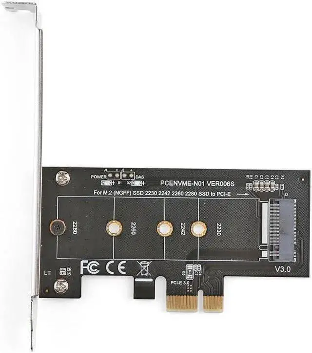 Alt view image 2 of 5 - Network Adapter WISDUM SSD M.2 NGFF TO PCIE X1 adapter Support PCI Express 3.0 x4 2230-2280 Size m.2 M Key interface card