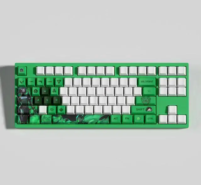 Alt view image 3 of 5 - USB Keyboard WISDUM VALORANT Themed Keycaps Viper PBT heat-sublimation keycaps 29 keys OEM high degree