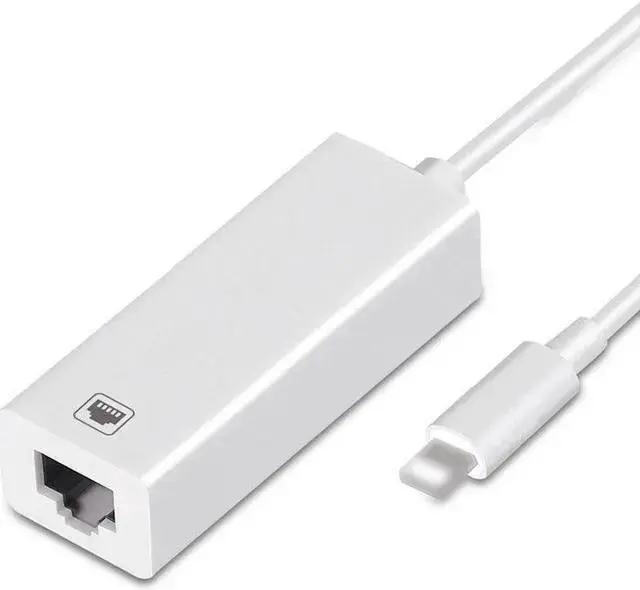 Alt view image 4 of 4 - Network Adapter WISDUM 100Mbps Network Cable Adapter For Lightning to RJ45 Ethernet LAN Wired Overseas Travel Compact For / Series