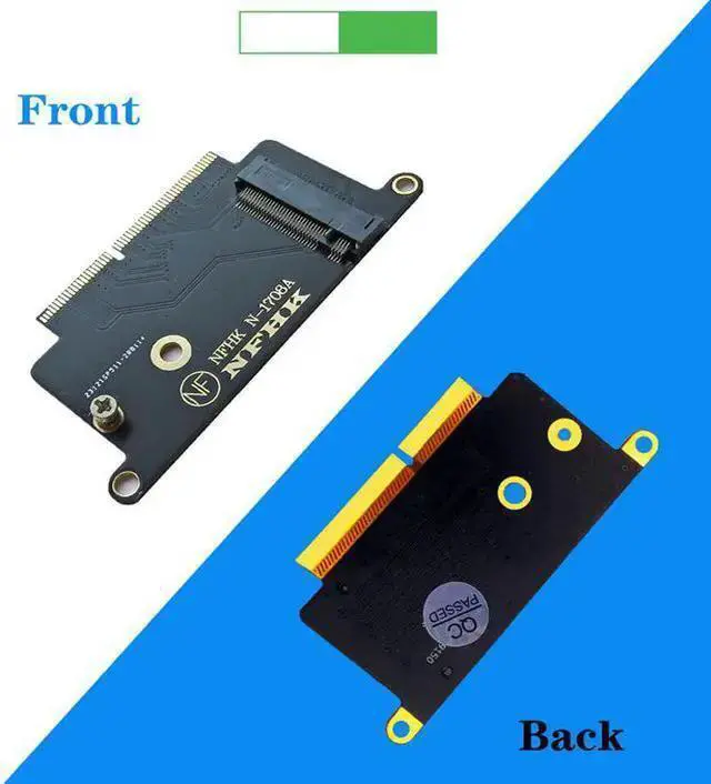Alt view image 2 of 5 - Network Adapter WISDUM NVME SSD Adapter for A1708 Laptop NVMe PCIe M2 NGFF SSD to 2016 2017 Pro A1708 SSD Adapter Riser Card