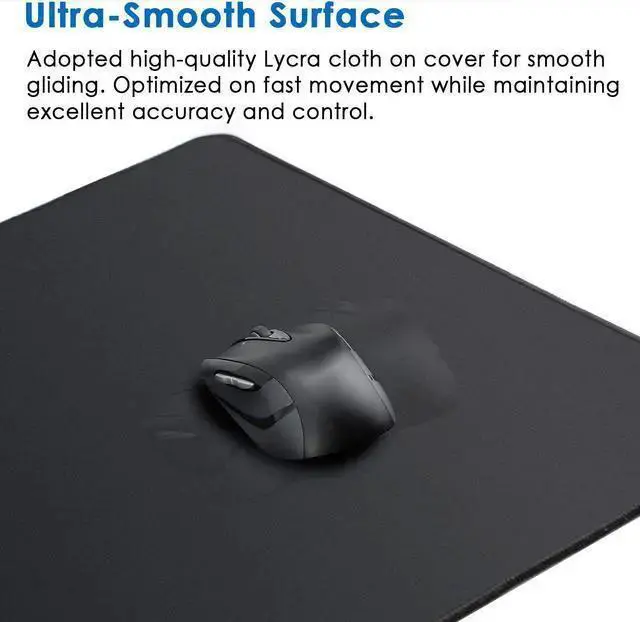 Alt view image 2 of 5 - USB Keyboard WISDUM Extended Gaming Mouse Pad with Stitched Edges, Large Mousepad with Premium-Textured Cloth, Non-Slip Rubber Base, Waterproof Keyboard Pad, Mouse Mat for Gamer, Office & Home, 35.4 x