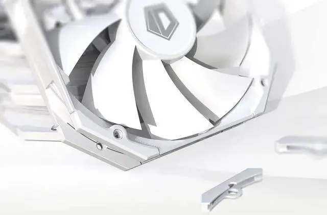Alt view image 3 of 5 - Gadget WISDUM ID-COOLING SE-207-XT Slim Snow 135mm Height White CPU Cooler 7 Heat Pipes Dual-Tower CPU Air Cooler with 120mm PWM Fan TDP 220W, CPU Fan for 1700/1200/115X, AM5/AM4
