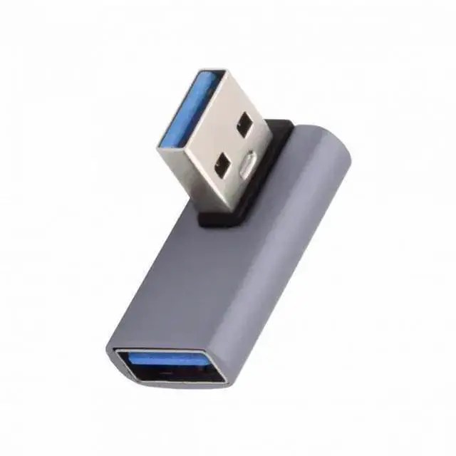Main image of Gadget WISDUM 10Gbps USB3.0 Male to Female Extension Power Data Video Adapter Low Profile 90 Degree Left Angled Type