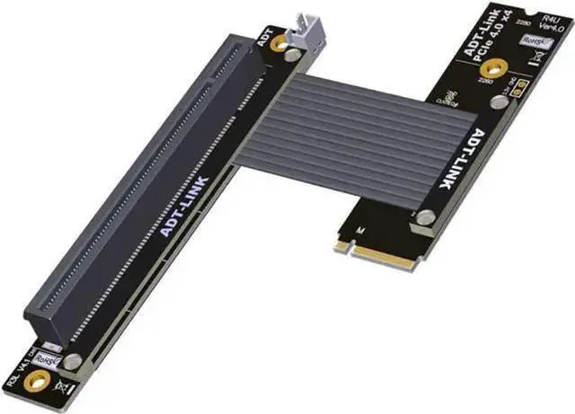 Main image of Gadget WISDUM ADT-LINK M.2 NVMe Key M to PCI Express 4.0 x16 Extender Adapter Cable Support M.2 NVMe SSD for GPU Graphics Video Cards with Sata Power Cable 64G/BPS (25cm,R43UL 4.0)
