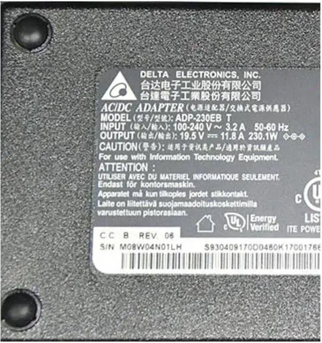Alt view image 2 of 2 - Gadget WISDUM 19.5V 11.8A 230.1W 7.4x5.0mm DELTA ADP-230EB T Power Supply AC Adapter For 230W Laptop Charger