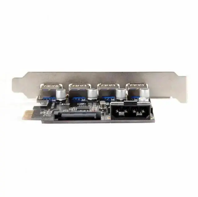 Alt view image 5 of 5 - Gadget WISDUM 4 Ports PCI-E to USB 3.0 HUB PCI Express Expansion Card Adapter 5Gbps for Motherboard