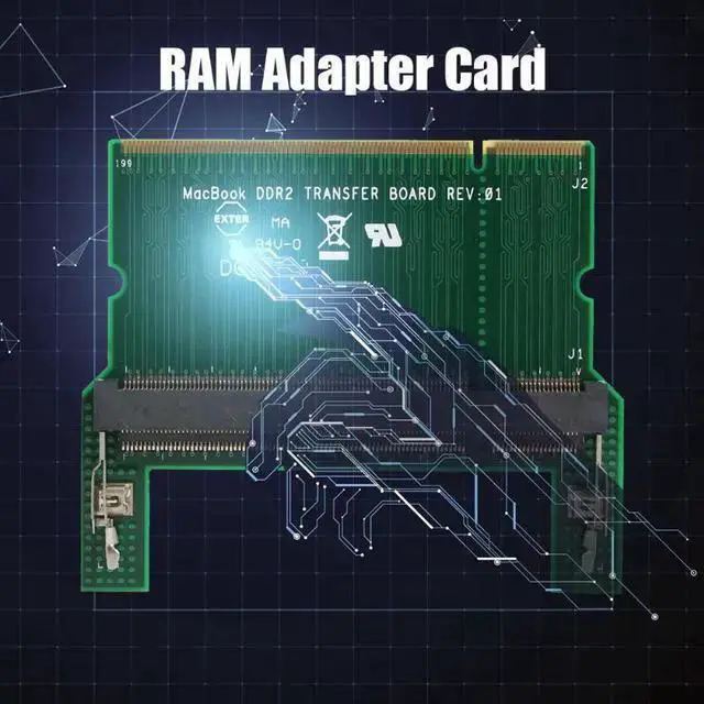 Alt view image 3 of 4 - Network Adapter WISDUM DDR2/DDR3 Laptop SO DIMM to Desktop DIMM Adapter Memory RAM Adapter Card Computer Component Accessory Add On Cards