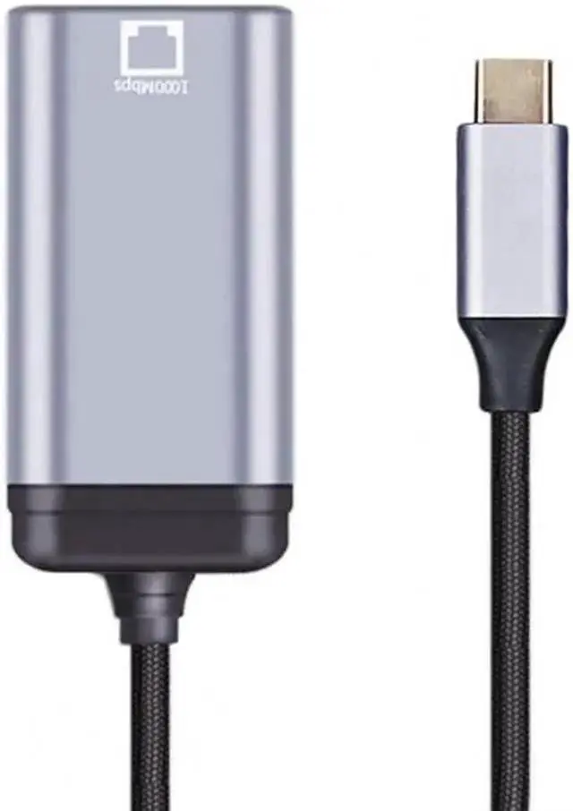 Alt view image 3 of 6 - Network Adapter WISDUM USB-C Type-C USB3.1 to 1000Mbps Gigabit Ethernet Network LAN Cable Adapter for Laptop