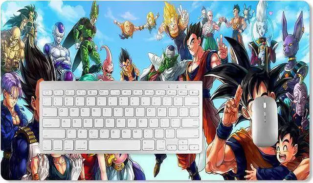 Alt view image 2 of 6 - USB Keyboard WISDUM kiyokidy Anime Dragon Ball Mouse Pad,Extended Gaming Mouse Pad with Stitched Edges, Large Mouse pad with Non-Slip Rubber Base for Work & Gaming, Office & Home, 35.4x15.7inch