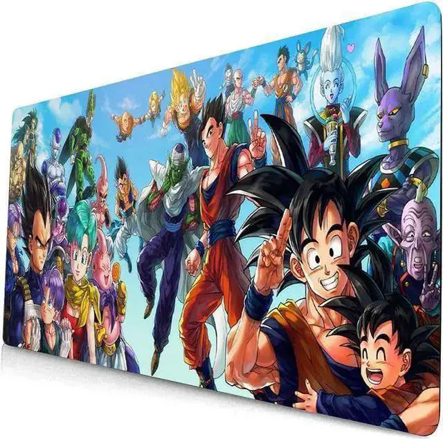 Main image of USB Keyboard WISDUM kiyokidy Anime Dragon Ball Mouse Pad,Extended Gaming Mouse Pad with Stitched Edges, Large Mouse pad with Non-Slip Rubber Base for Work & Gaming, Office & Home, 35.4x15.7inch