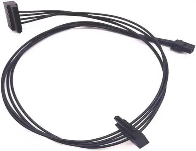 Alt view image 2 of 2 - Power Cable WISDUM 1pcs Mini 6 Pin to 2 SATA 15PIn Power Supply Cable for Vostro 3070 3670