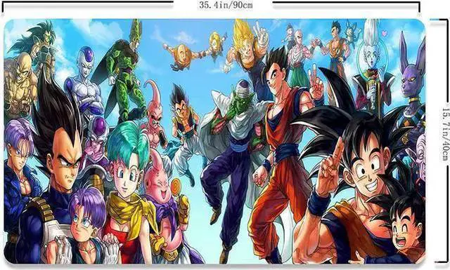 Alt view image 3 of 6 - USB Keyboard WISDUM kiyokidy Anime Dragon Ball Mouse Pad,Extended Gaming Mouse Pad with Stitched Edges, Large Mouse pad with Non-Slip Rubber Base for Work & Gaming, Office & Home, 35.4x15.7inch