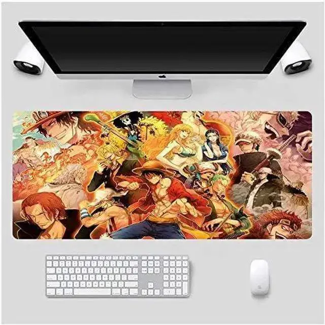 Alt view image 3 of 4 - USB Keyboard WISDUM Extended Large Mouse Pad, Gaming Mouse Pad, Full Desk Keyboard Mouse Pad, XXL Bigmouse Pad with Anime, Waterproof and Anti-Skid for Office Desk Decor (35.4×15.75×0.1 inch)
