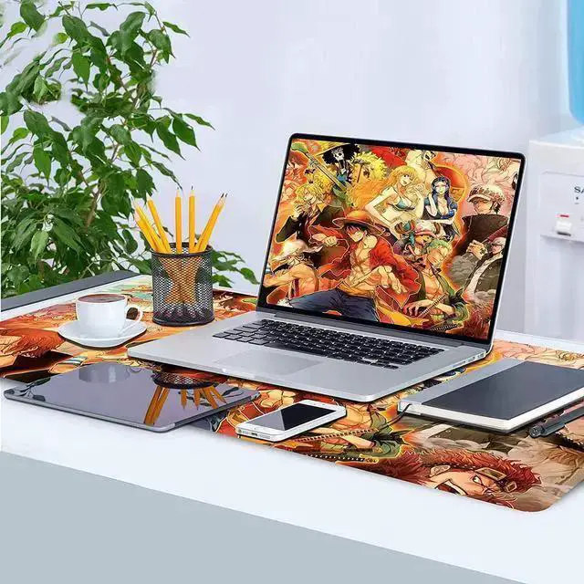 Alt view image 4 of 4 - USB Keyboard WISDUM Extended Large Mouse Pad, Gaming Mouse Pad, Full Desk Keyboard Mouse Pad, XXL Bigmouse Pad with Anime, Waterproof and Anti-Skid for Office Desk Decor (35.4×15.75×0.1 inch)