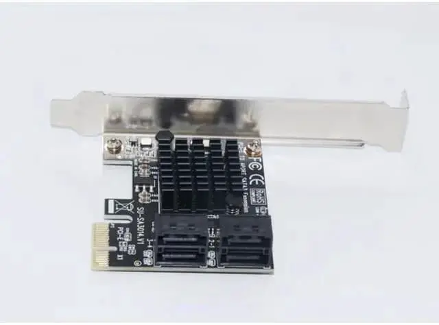 Alt view image 2 of 7 - RAID Controller WISDUM PCIE to SATA Card PCI-E Adapter PCI Express to SATA3.0 Marvell 88SE9215 Expansion Card 4Port SATA III 6G for SSD HDD IPFS Mining