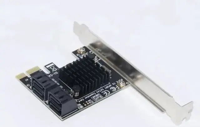 Alt view image 3 of 7 - RAID Controller WISDUM PCIE to SATA Card PCI-E Adapter PCI Express to SATA3.0 Marvell 88SE9215 Expansion Card 4Port SATA III 6G for SSD HDD IPFS Mining