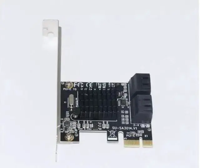 Alt view image 4 of 7 - RAID Controller WISDUM PCIE to SATA Card PCI-E Adapter PCI Express to SATA3.0 Marvell 88SE9215 Expansion Card 4Port SATA III 6G for SSD HDD IPFS Mining