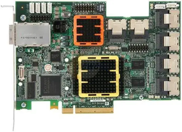 Alt view image 3 of 5 - RAID Controller WISDUM RAID 52445 2258700-R SATA/SAS 28-port (24 internal,4 external) w/ 512MB cache memory Controller Card, Single