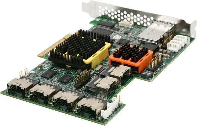 Alt view image 5 of 5 - RAID Controller WISDUM RAID 52445 2258700-R SATA/SAS 28-port (24 internal,4 external) w/ 512MB cache memory Controller Card, Single
