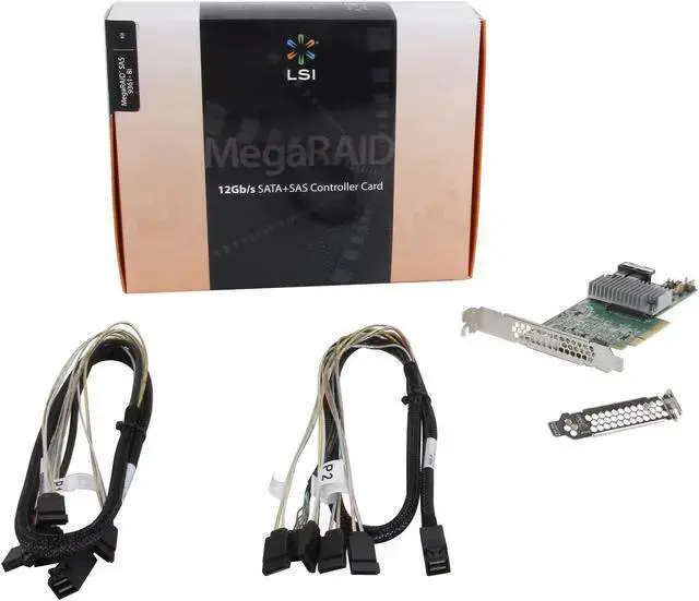 Alt view image 5 of 5 - WISDUM 9300 MegaRAID SAS 9361-8i (LSI00416) PCI-Express 3.0 x8 Low Profile SATA / SAS High Performance Eight-Port 12Gb/s RAID Controller (Kit)--Avago Technologies