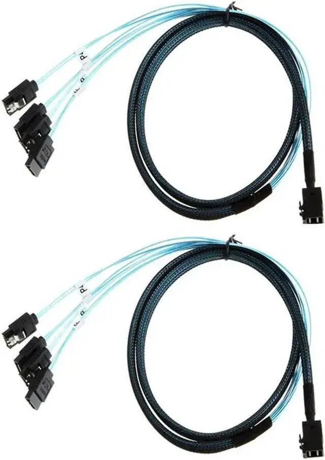 Main image of Power Cable WISDUM Ruth's sister Internal HD Mini SAS (SFF-8643) Target - 4X SATA (Host) Cable, SFF-8643 To 4X SATA Cable HD Mini SAS Host 2Pieces