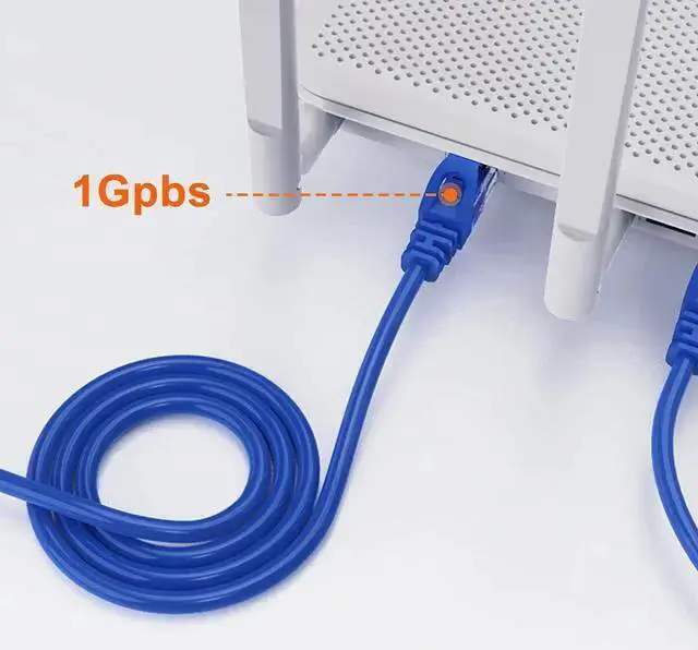 Alt view image 6 of 7 - Internet Cable WISDUM Cat 6 Ethernet Cable 5 Pack 1ft, Internet Network Cords Patch LAN Cable, 23 AWG High Speed RJ45 Wire for Router, Modem, Computer, Short Ethernet Cable1 FT, Blue