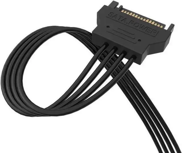 Alt view image 4 of 6 - SATA Cable WISDUM 3 Pack SATA Power Extension Cable 3Pack 15 Pin SATA Male to Female Extender Power Adapter Cable for Serial ATA Hard Drives SATA HDD SSD CD Driver CD Writer CD ROM Drives 18 Inch(50cm